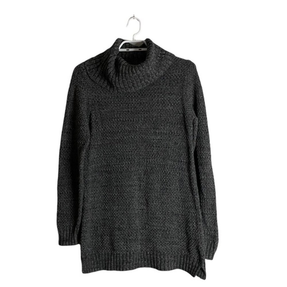 Hilary Radley Women's Gray Knit Cowl Neck Sweater